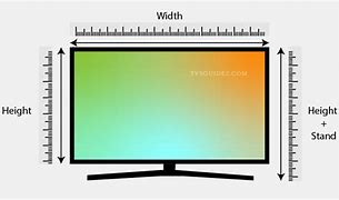 Image result for TV Sizes Depth Chart
