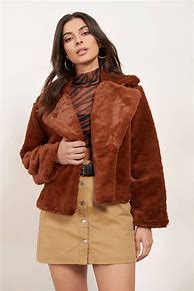 Image result for Faux Fur Female Jacket