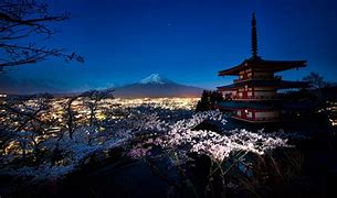 Image result for Mount Fuji Japan Night