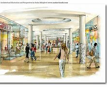 Image result for Shopping Mall Drawing