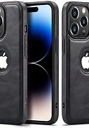 Image result for Apple Leather Case Black 14 Pro Max