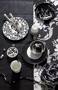 Image result for White and Black Pattern Dishes