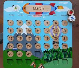 Image result for Montessori Wooden Calendar