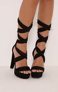 Image result for Black Heel Sandals for Women