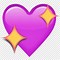 Image result for Sparkling Heart Emoji Purple