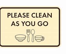 Image result for Clean as You Go Arabic Sign