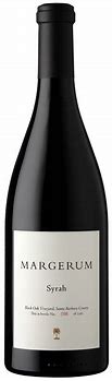 Image result for Margerum Syrah Black Oak