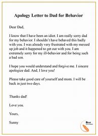 Image result for Apology Letter for Parents