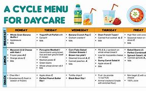Image result for Day Care Menu Template Free