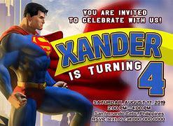 Image result for Superman Invitation