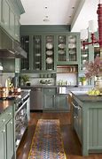 Image result for Green Accent Wall Kitchen