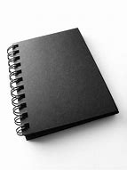 Image result for Plain Black Notebook
