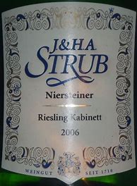 Image result for J HA Strub Niersteiner Bruckchen Riesling Kabinett
