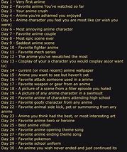 Image result for 30-Day Prompts Anime