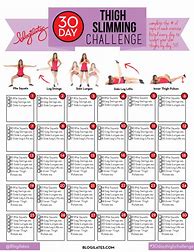 Image result for Thigh Challenge 30 Days Workout Calendar