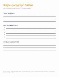 Image result for Paragraph Outline Template