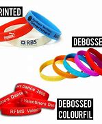 Image result for Printed Silicone Wristbands