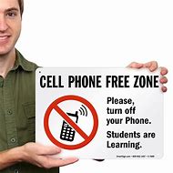 Image result for No Phone Zone Sign
