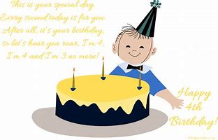 Image result for 4th Birthday Message