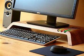 Image result for Monitor Riser for Desk Wooden