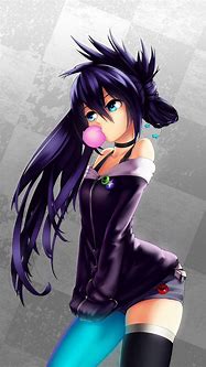 Image result for Anime Girl with Black Hair and Blue Eyes