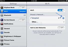 Image result for iPad Wi-Fi Settings Interface