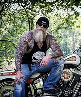 Image result for Biker Men with Beard and Long Hair