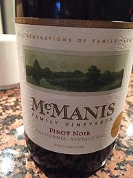 Image result for McManis Family Pinot Noir