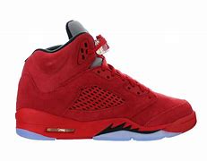 Image result for Shoes Jordans Black and Red 5s