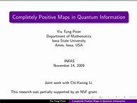 Image result for Completely Positive Map Wikipedia