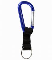 Image result for Blue Carabiner with Keychain