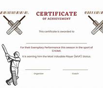 Image result for Cricket Certificate Template