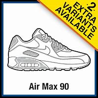 Image result for Air Max 90 Coloring Page