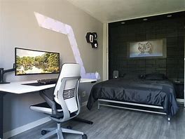 Image result for Bedroom W Gaming Setup
