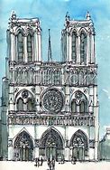 Image result for Notre Dame Sketch Landscape