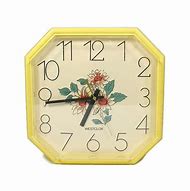 Image result for Square Yellow Kitchen Wall Clocks