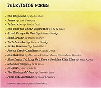 Image result for Television Poem