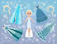 Image result for Disney Frozen Elsa Paper Doll