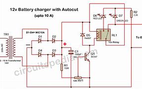 Image result for 12 Volt Battery Charger Circuit Diagram