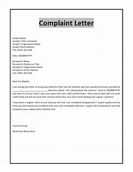 Image result for Formal Complaint Letter