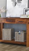 Image result for Rustic Wood Console Table