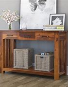 Image result for Rustic Solid Wood Console Table