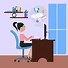 Image result for Cartoon Person Working On Computer