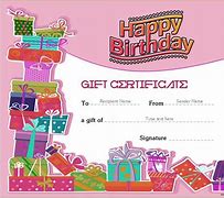 Image result for Free Birthday Gift Certificate Template Word
