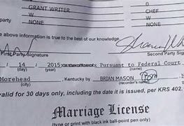 Image result for Kentucky Marriage Certificate