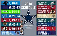 Image result for Dallas Cowboys 2018 Schedule Printable