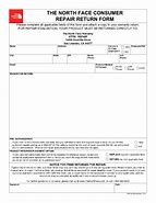 Image result for North Face Warranty Form