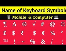Image result for Computer Keyboard Symbols