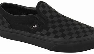Image result for Black Slip-Ons Vans Checkered