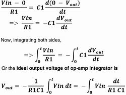 Image result for Integrator Circuit Equation